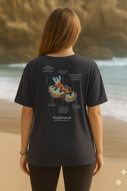 Camiseta 100% algodón Nudibranquio - colores oscuros - unisex