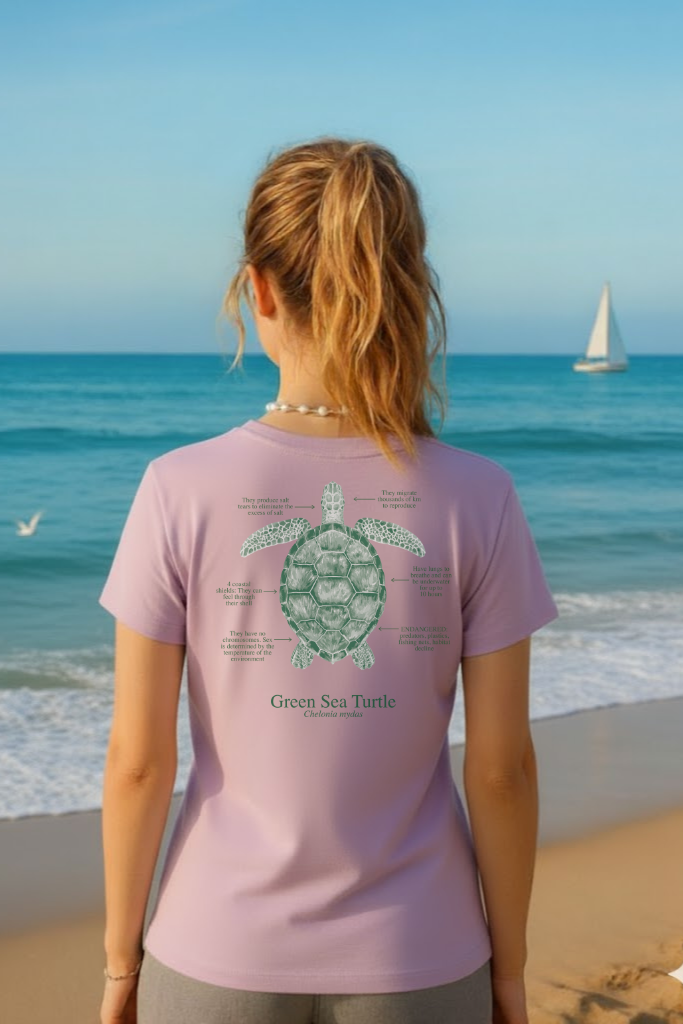 Camiseta 100% algodón Tortuga - colores claros - unisex