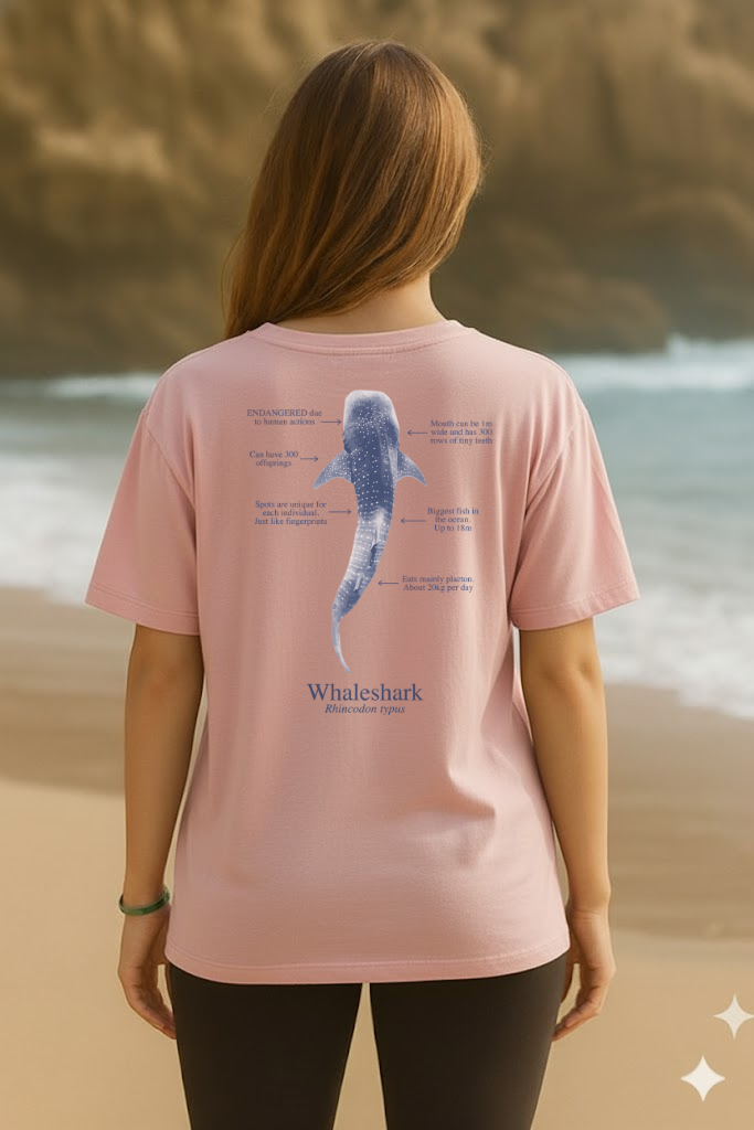100% cotton Whale Shark T-shirt - light colors - unisex