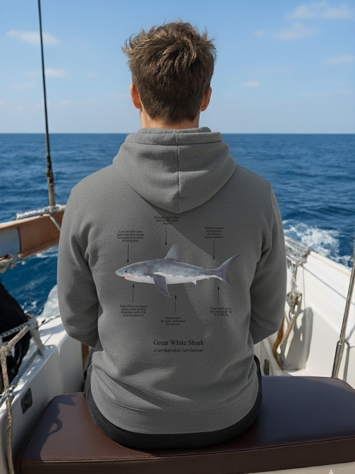 Hoodie (NEW) Tiburón Blanco