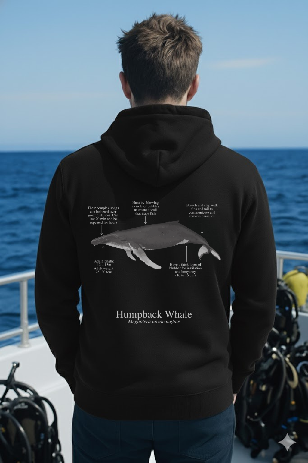 Hoodie (NEW) Ballena Jorobada colores oscuros