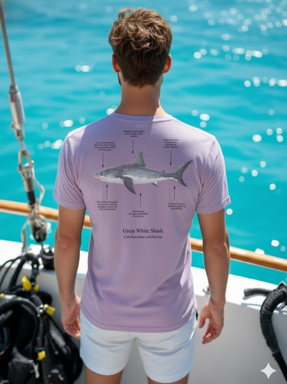 Camiseta 100% algodón orgánico Tiburón Blanco