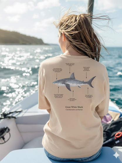 Camiseta 100% algodón orgánico Tiburón Blanco