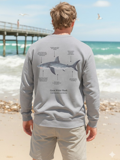 Sudadera sin capucha Tiburón Blanco