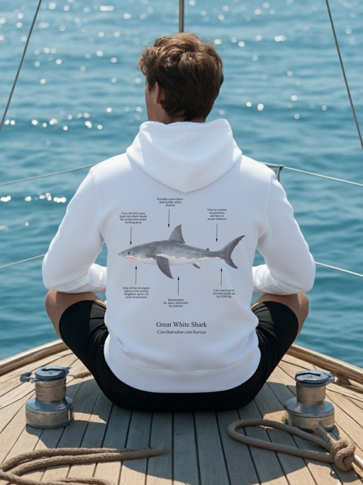 Hoodie (NEW) Tiburón Blanco