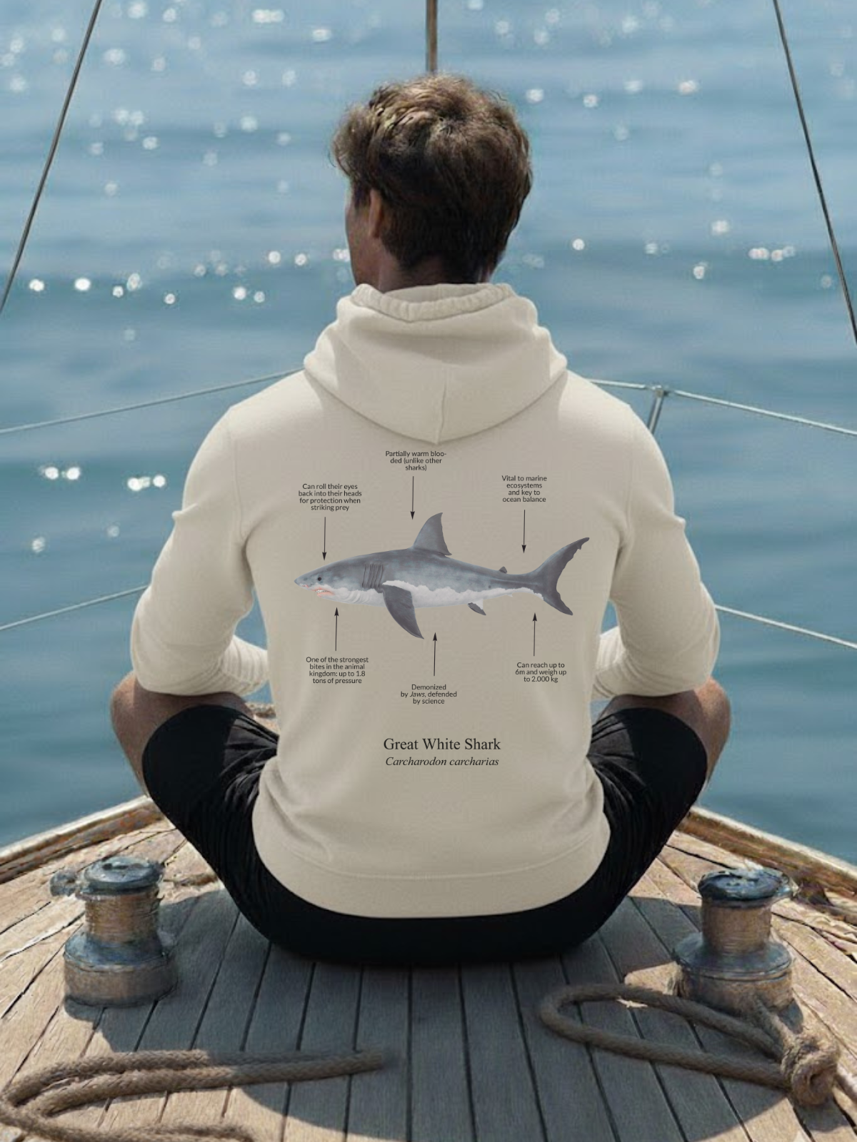 Hoodie (NEW) Tiburón Blanco