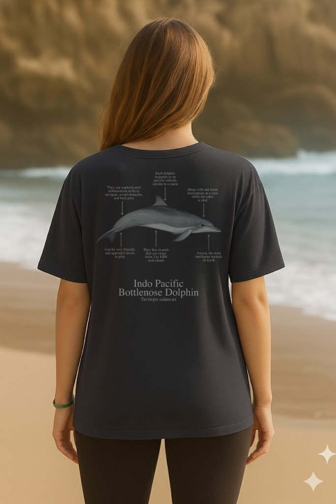 Camiseta 100% algodón Delfín - colores oscuros - unisex