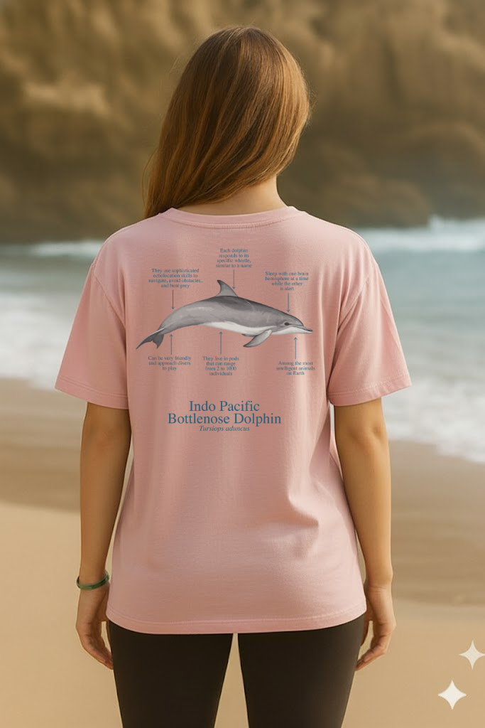 100% cotton Dolphin T-shirt - light colors - unisex