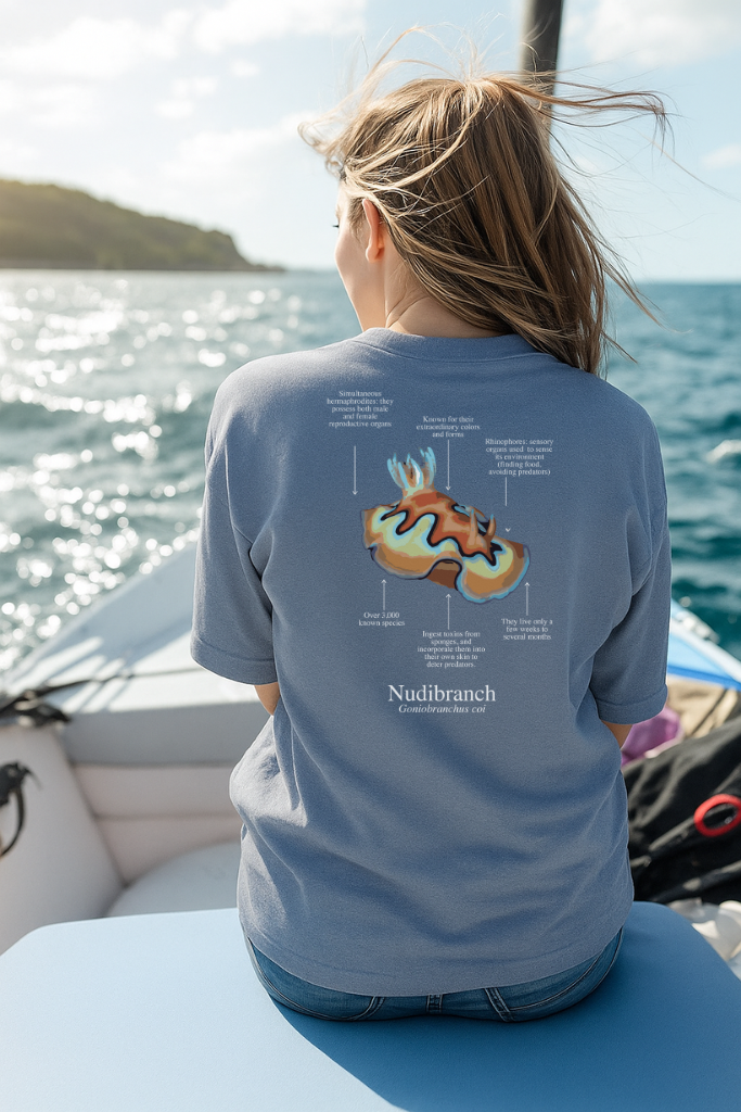 Camiseta 100% algodón Nudibranquio - colores oscuros - unisex