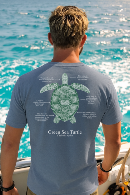 Camiseta 100% algodón ECO - tortuga - colores oscuros