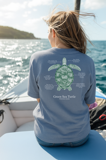 Camiseta 100% algodón ECO - tortuga - colores oscuros