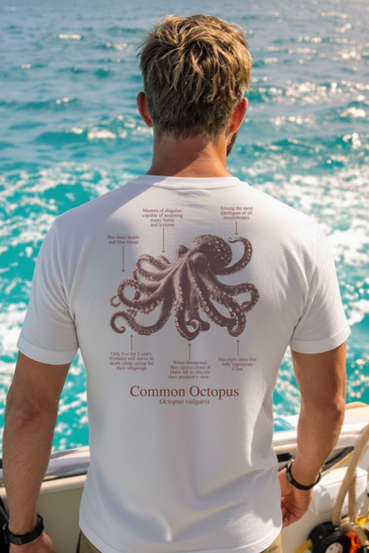 100% cotton Octopus T-shirt - light colors - unisex