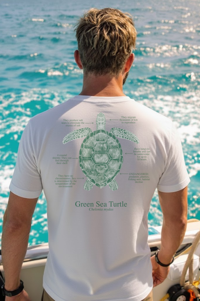 Camiseta 100% algodón Tortuga - colores claros - unisex