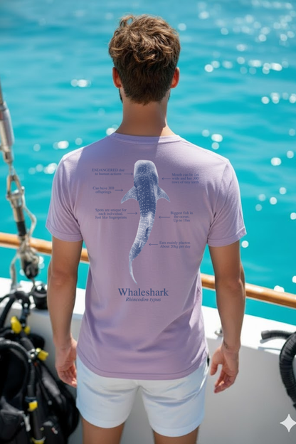 100% cotton Whale Shark T-shirt - light colors - unisex