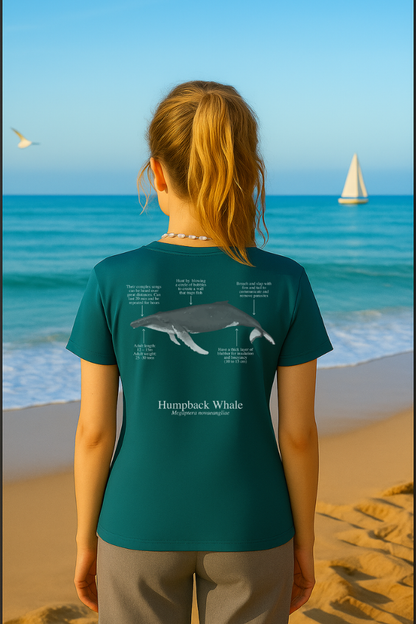 Camiseta 100% algodón Ballena Jorobada - colores oscuros - unisex