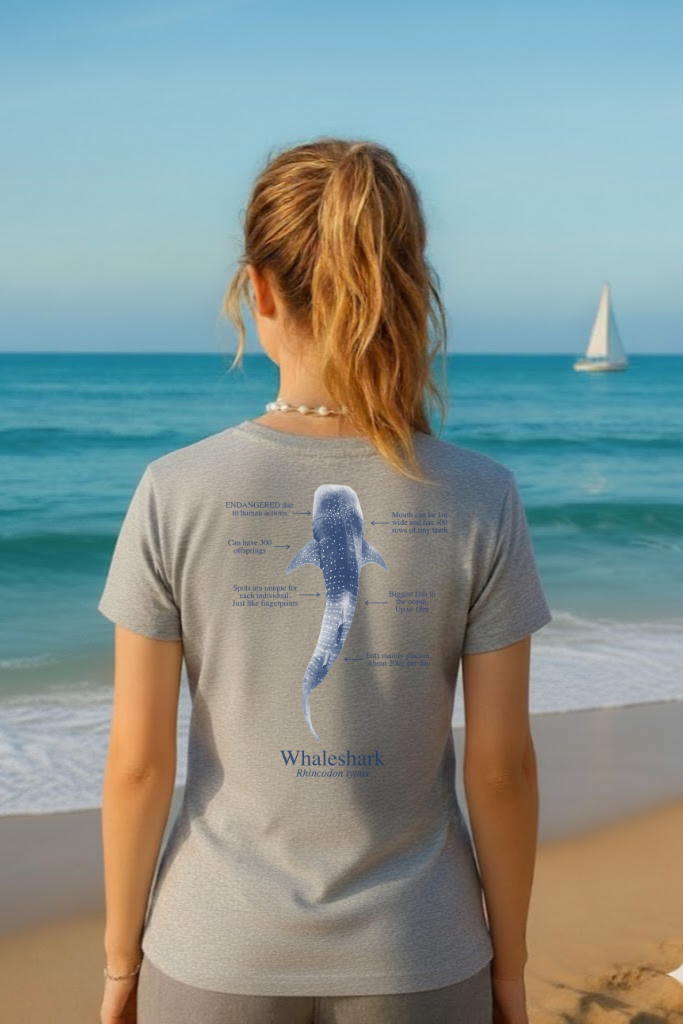 100% cotton Whale Shark T-shirt - light colors - unisex