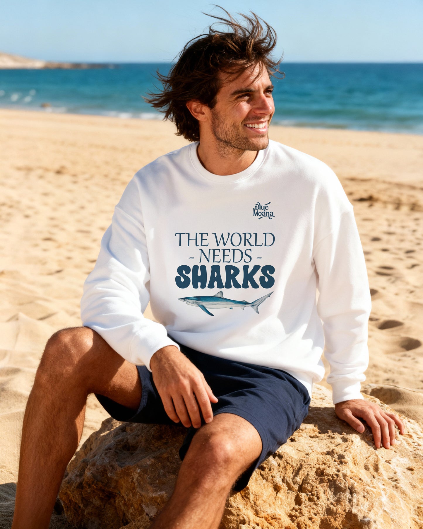 The World Needs Sharks - colores claros FUN