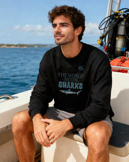 The World Needs Sharks - colores oscuros FUN