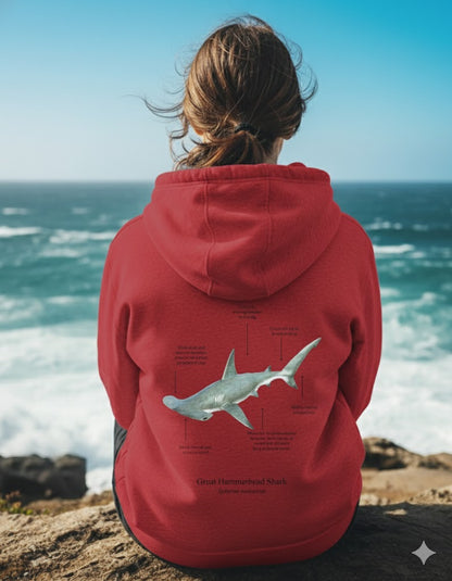 Hoodie (NEW) Tiburón Martillo Colores claros