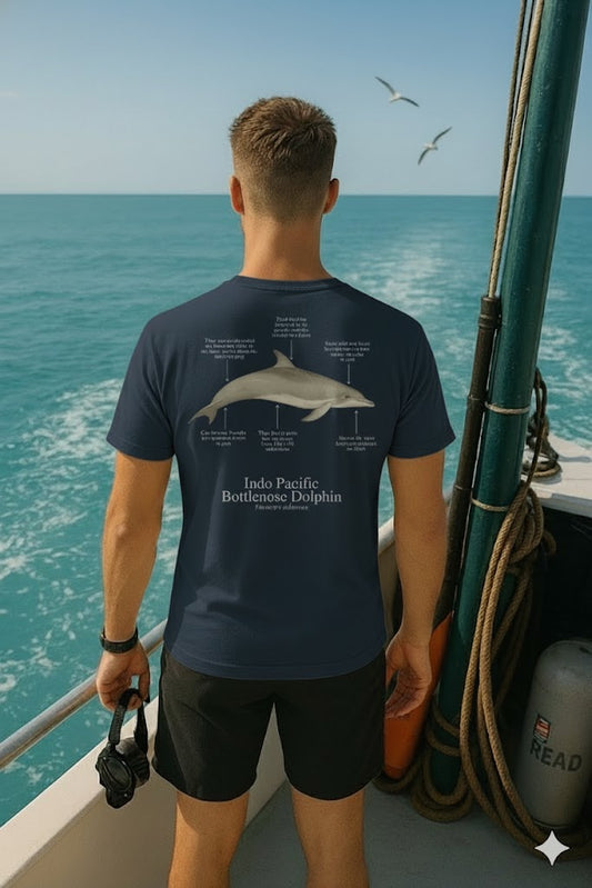 Camiseta 100% algodón Delfín - colores oscuros - unisex