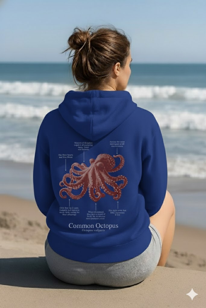 Hoodie (NEW) Pulpo colores oscuros
