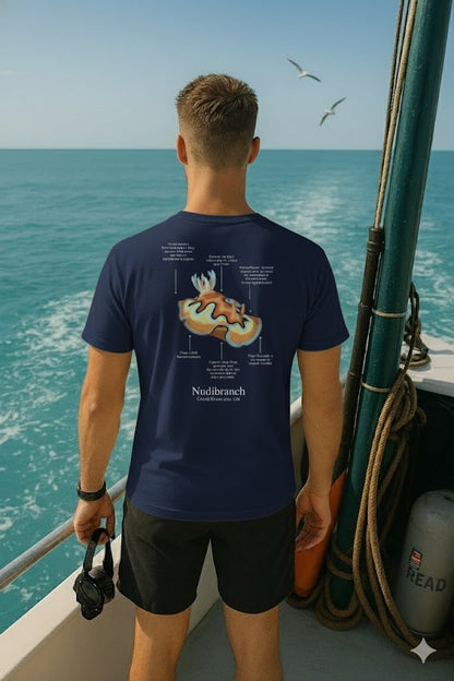 Camiseta 100% algodón Nudibranquio - colores oscuros - unisex