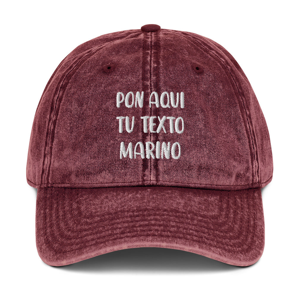 Gorra con Texto Personalizado