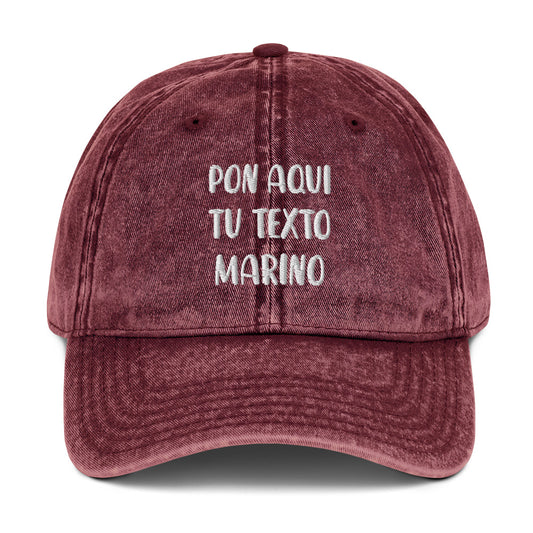 Gorra con Texto Personalizado